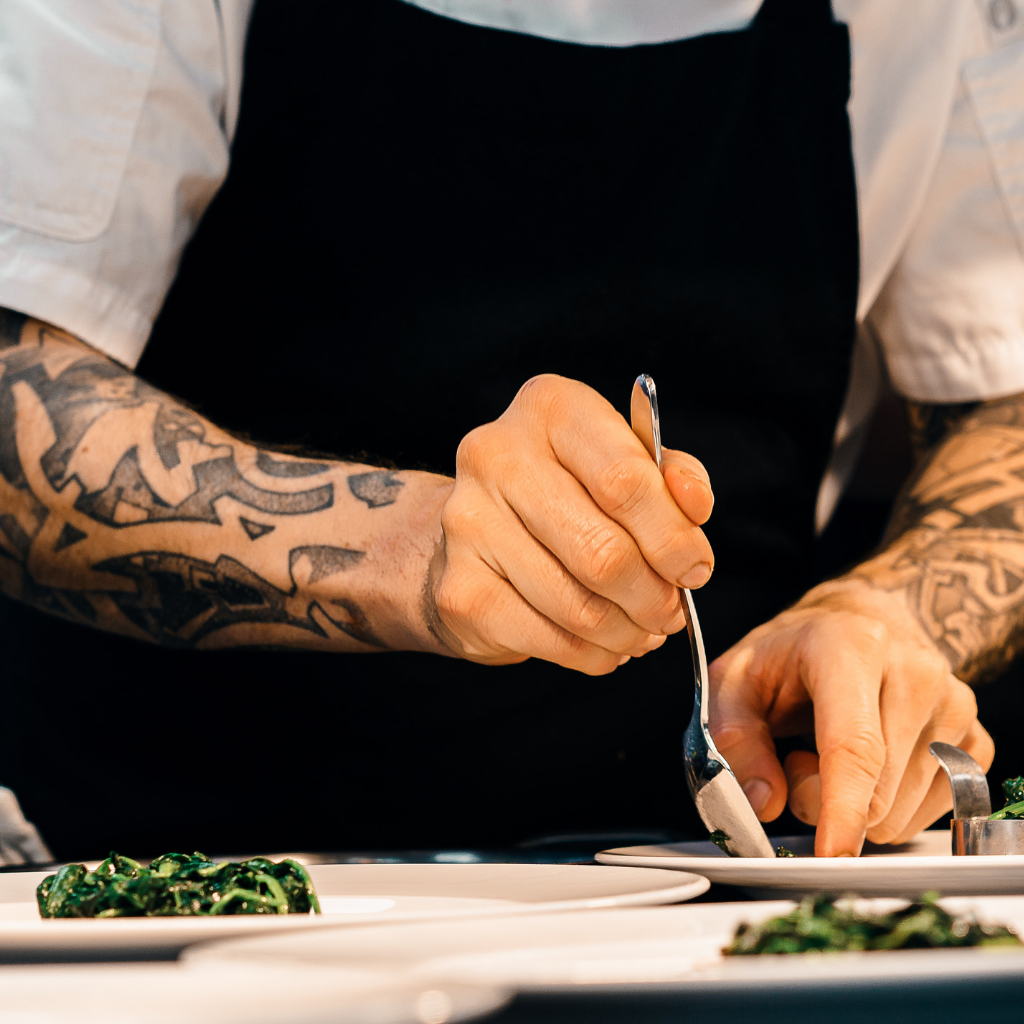 Professional Chef Plating Food